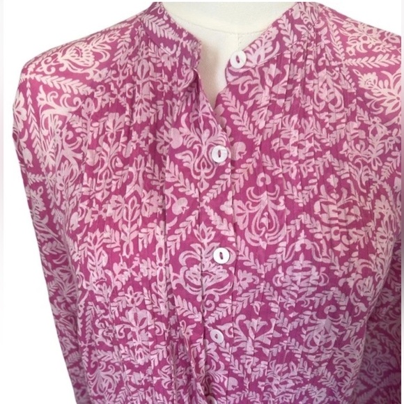 Banjanan Sachet Bazaar Maxi Dress Button Gauze Flowy Tiered Cottage Beach Small - Picture 11 of 14